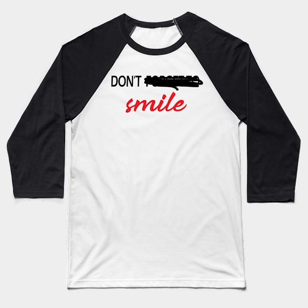 Don't Smile - Joker Baseball T-Shirt by olivergraham